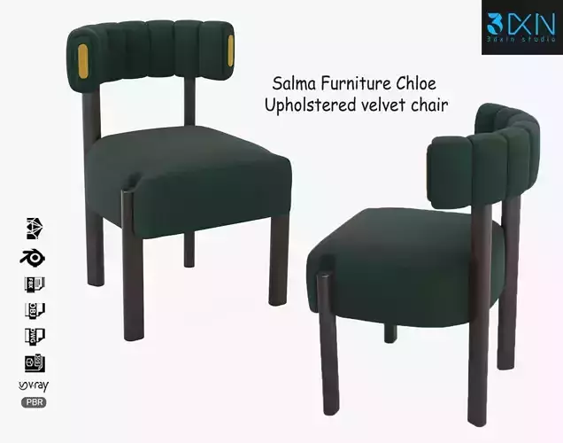Salma Furniture Chloe Upholstered velvet chair