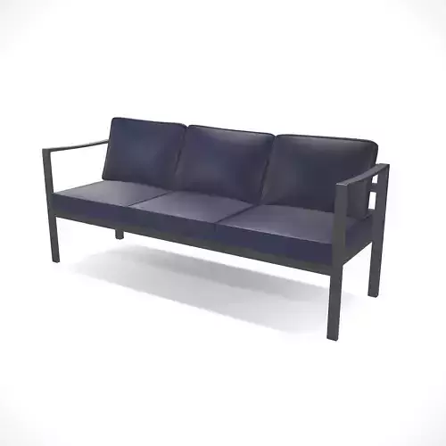 out bench sling fabric 007 Low-poly 3D model