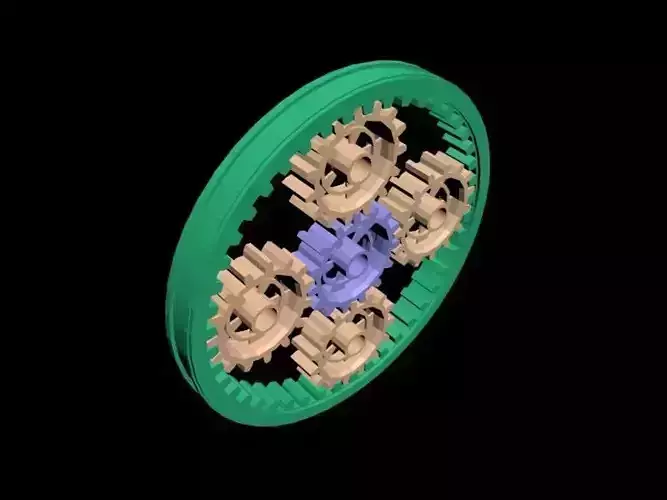 Mechanical parts Free 3D model