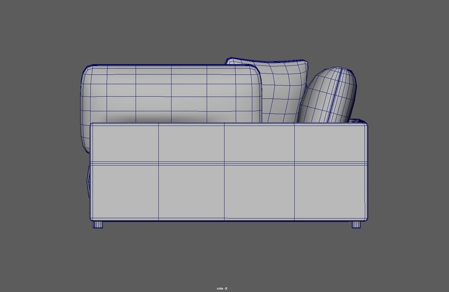 Modern Minimalist Sofa Low-poly 3D model_13