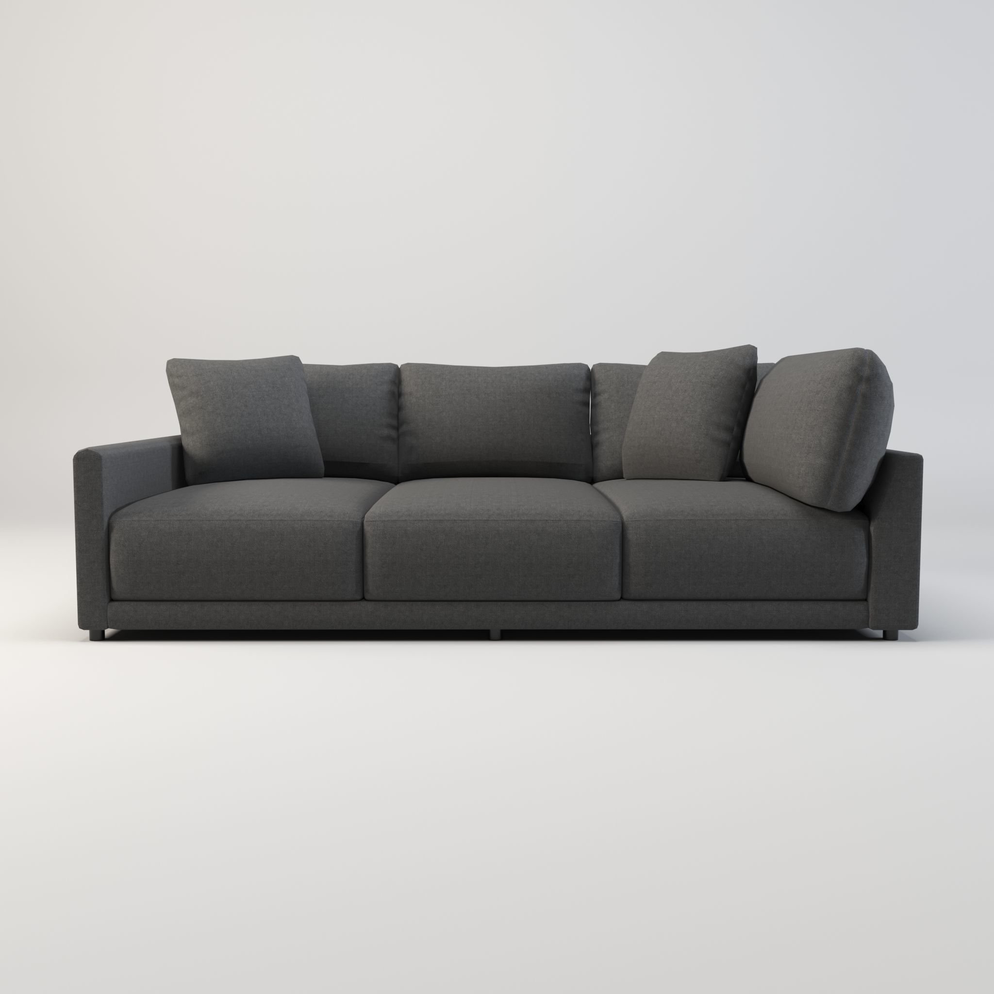 Modern Minimalist Sofa Low-poly 3D model_2
