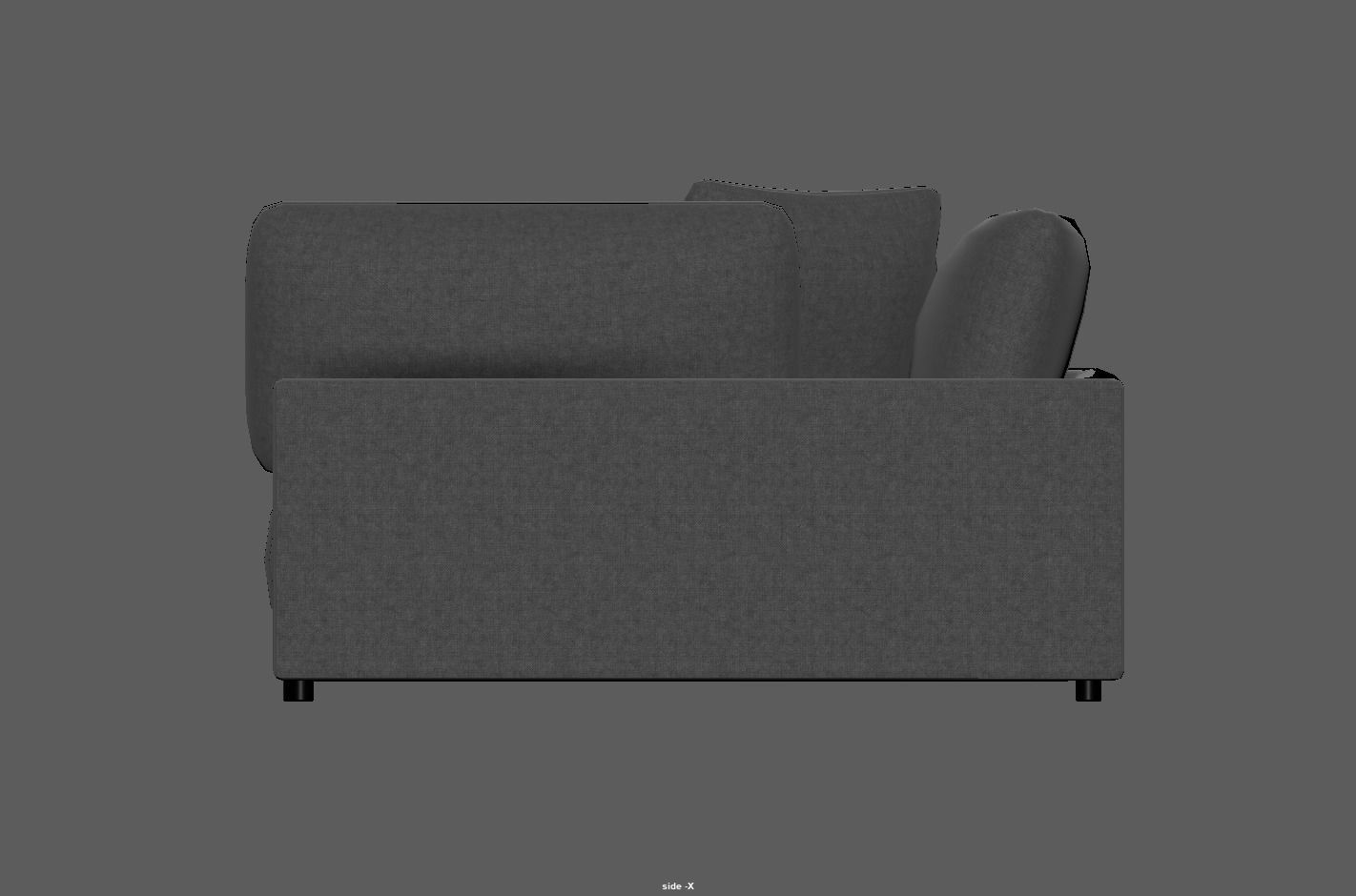 Modern Minimalist Sofa Low-poly 3D model_12