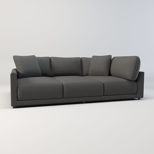 Modern Minimalist Sofa Low-poly 3D model