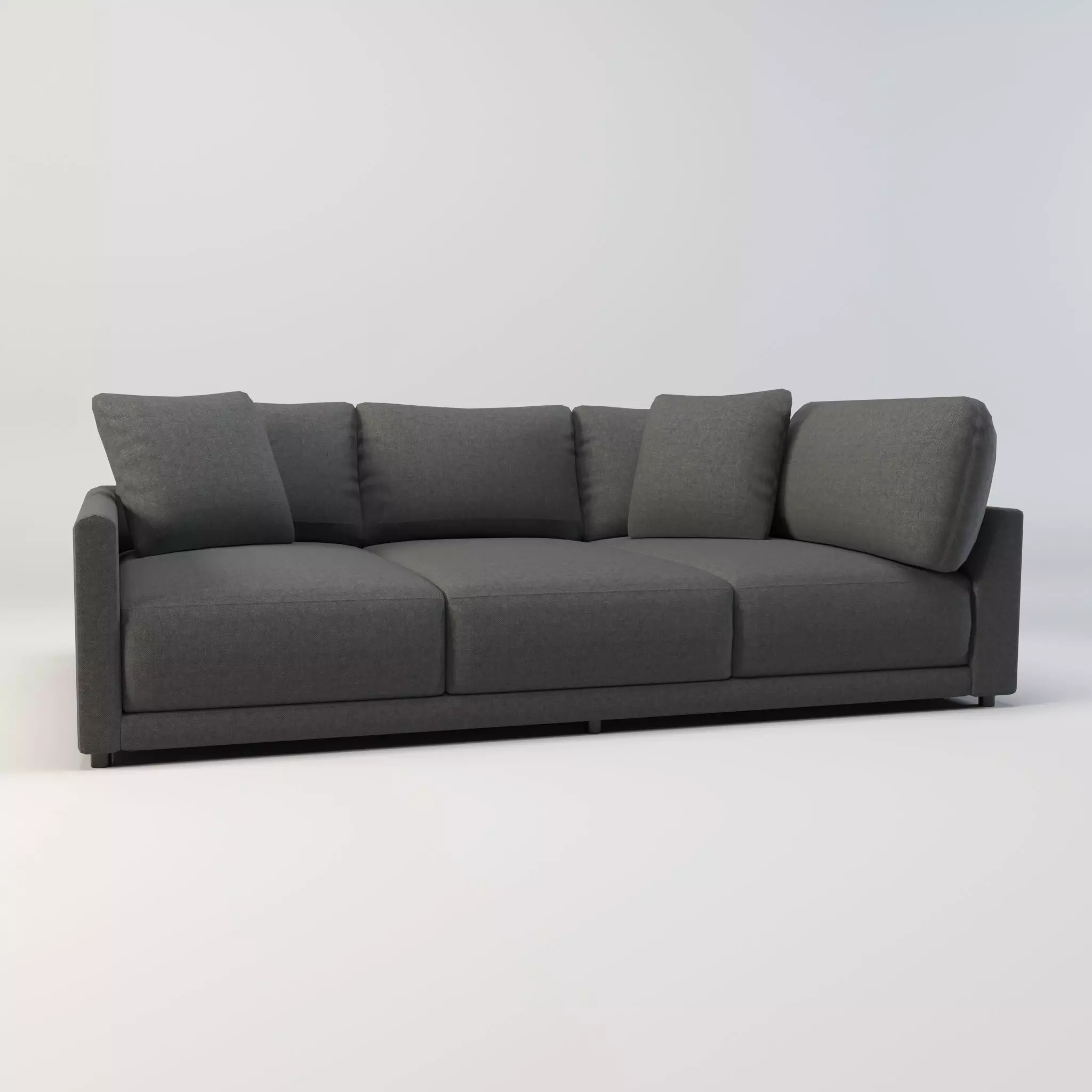 Modern Minimalist Sofa Low-poly 3D model_0