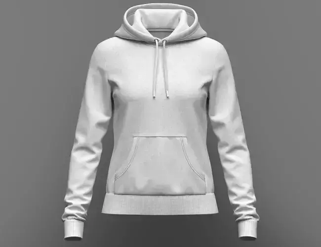 Women Hoodie 3d Model