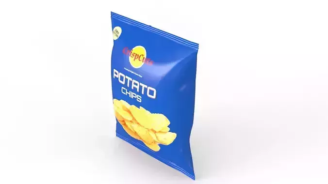 Potato chips packet 3D model