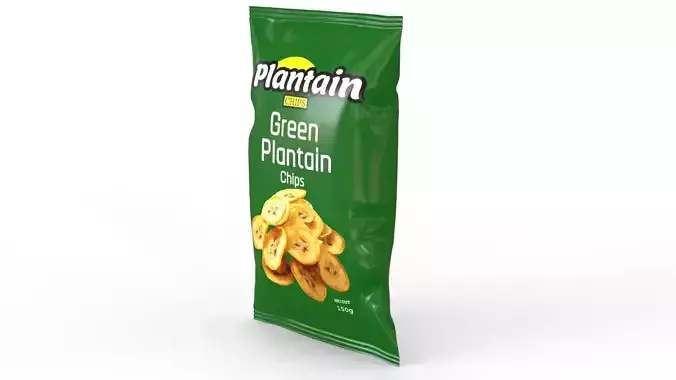Plantain chips packet 3D model