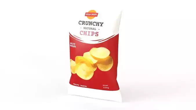 Potato Chips packet 3D model