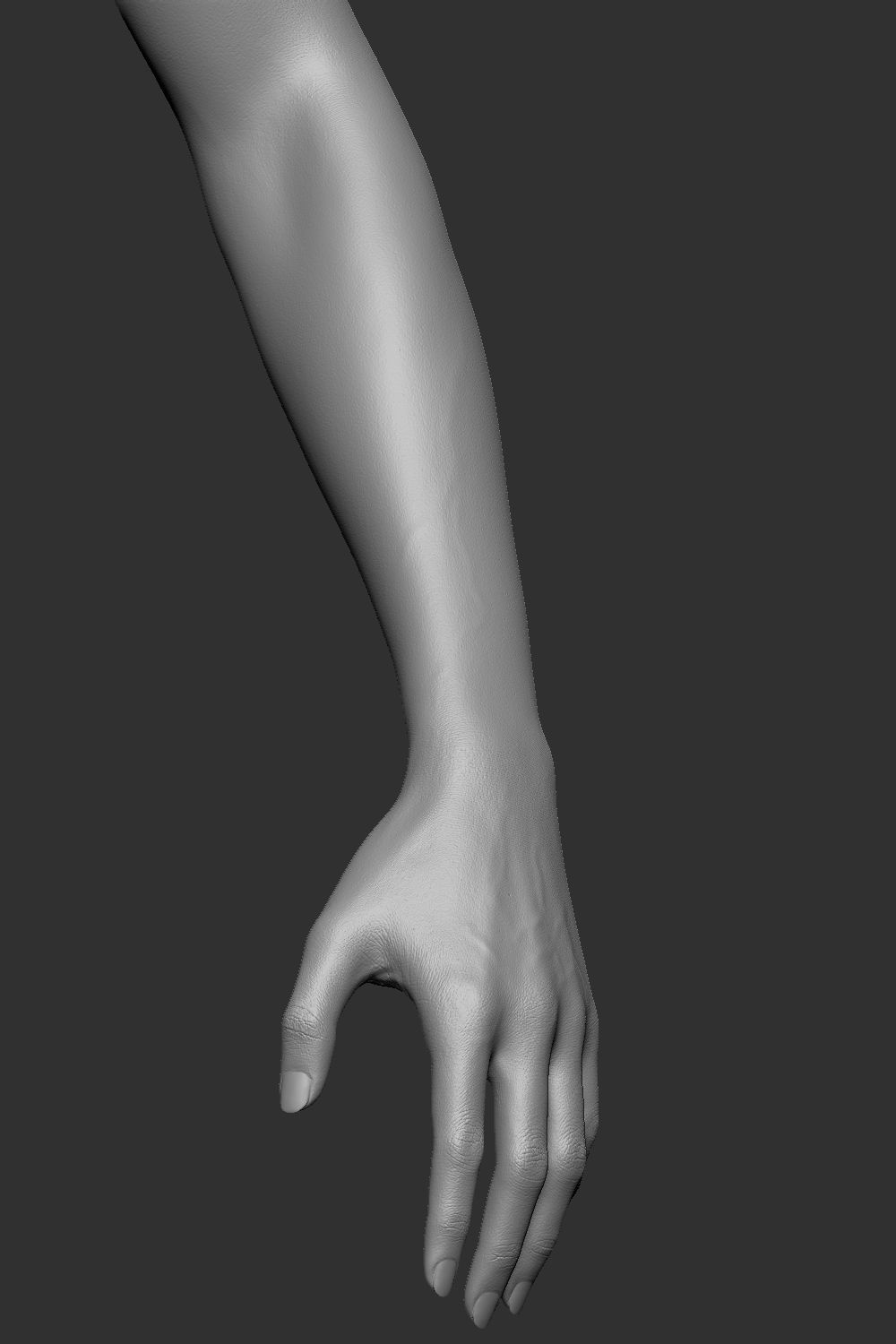 Pretty Asia girl for Metahuman topology body model Low-poly 3D model_5