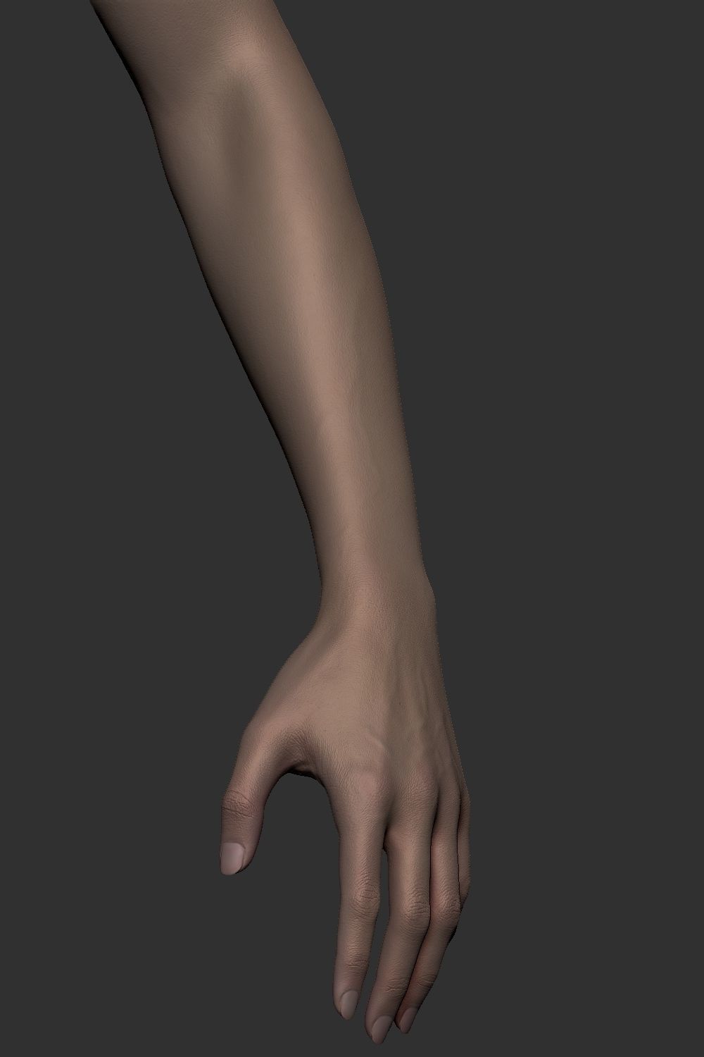 Pretty Asia girl for Metahuman topology body model Low-poly 3D model_4