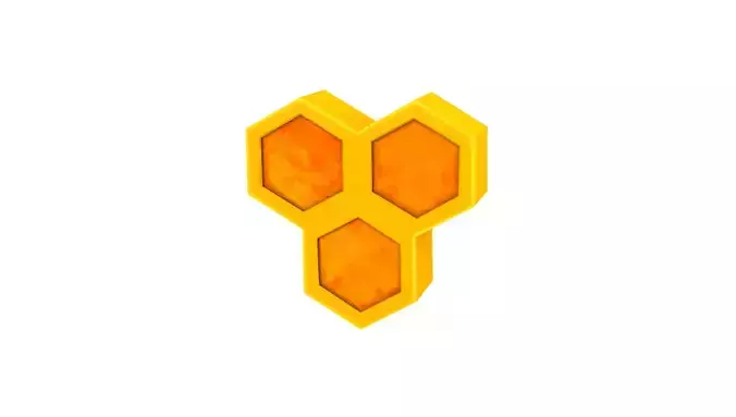 Low-Poly Beeswax 3D Model Low-poly 3D model