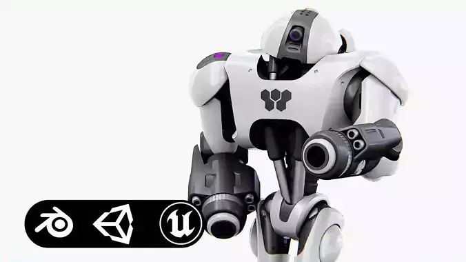 POLICE OFFICER BOT  Rigged for Unreal Engine - Unity - MIXAMO  3D model