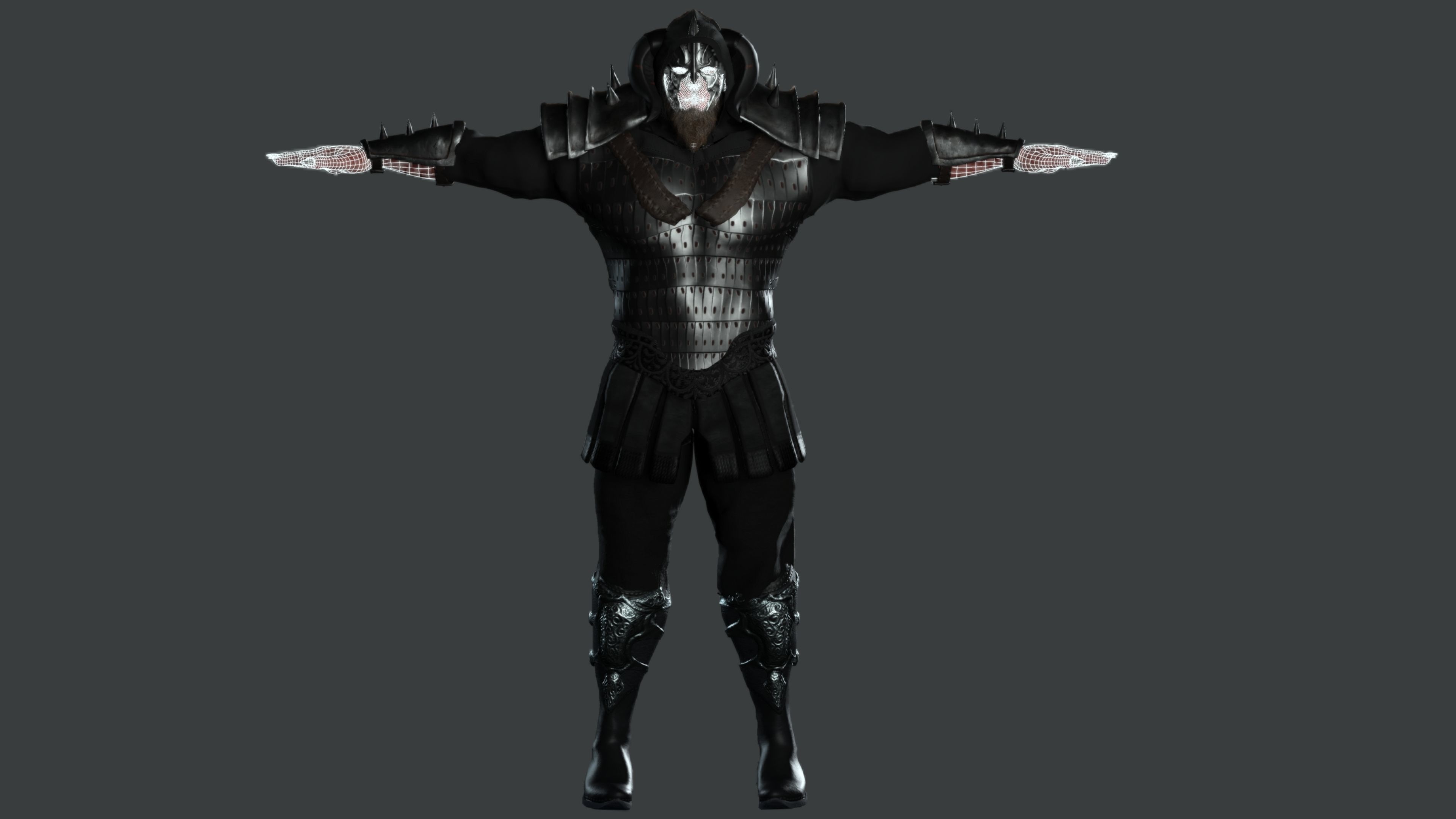 AAA 3D GAME READY FANTASY MALE CHARACTER - MONSTER WARRIOR 02 Low-poly 3D model_19