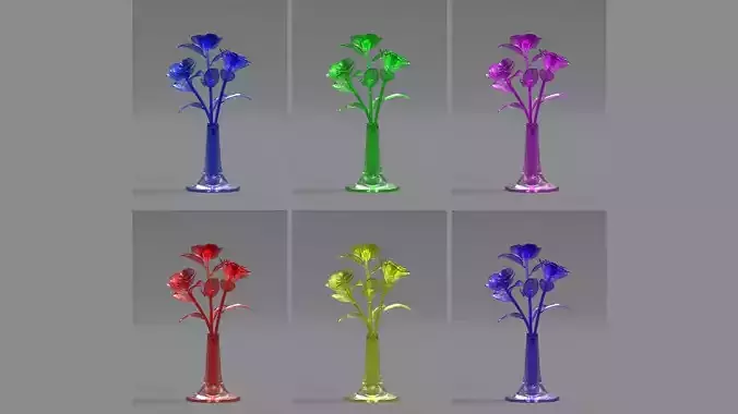Glass Flower Showpiece Collection