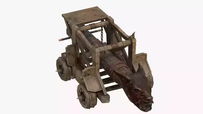 4K METAL WOLF HEAD SIEGE ENGINE WAR MACHINES BUILDER