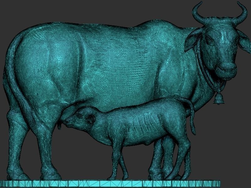 Cow and Calf Pose 3D print model_13