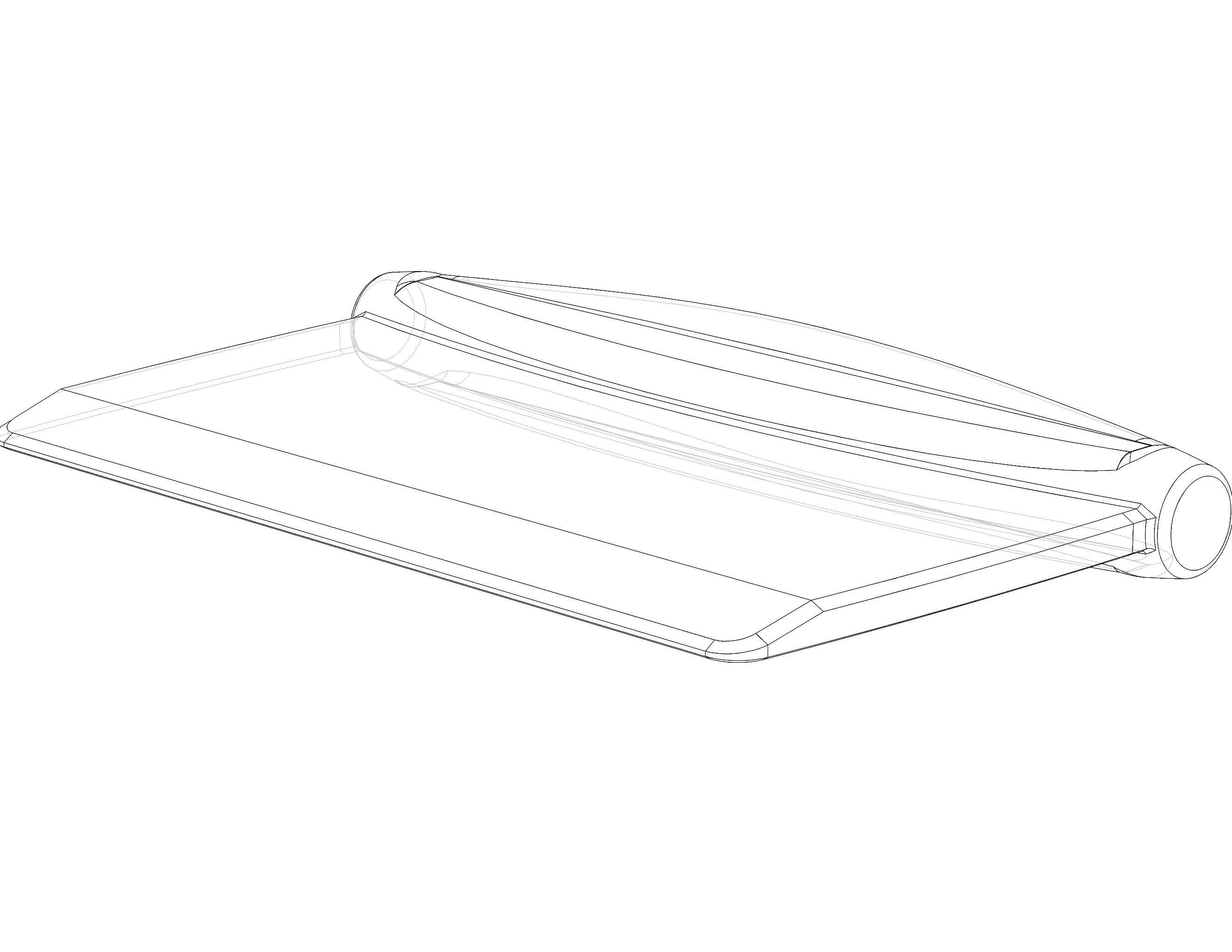 Hard Plastic Bench Scraper 3D print model_3