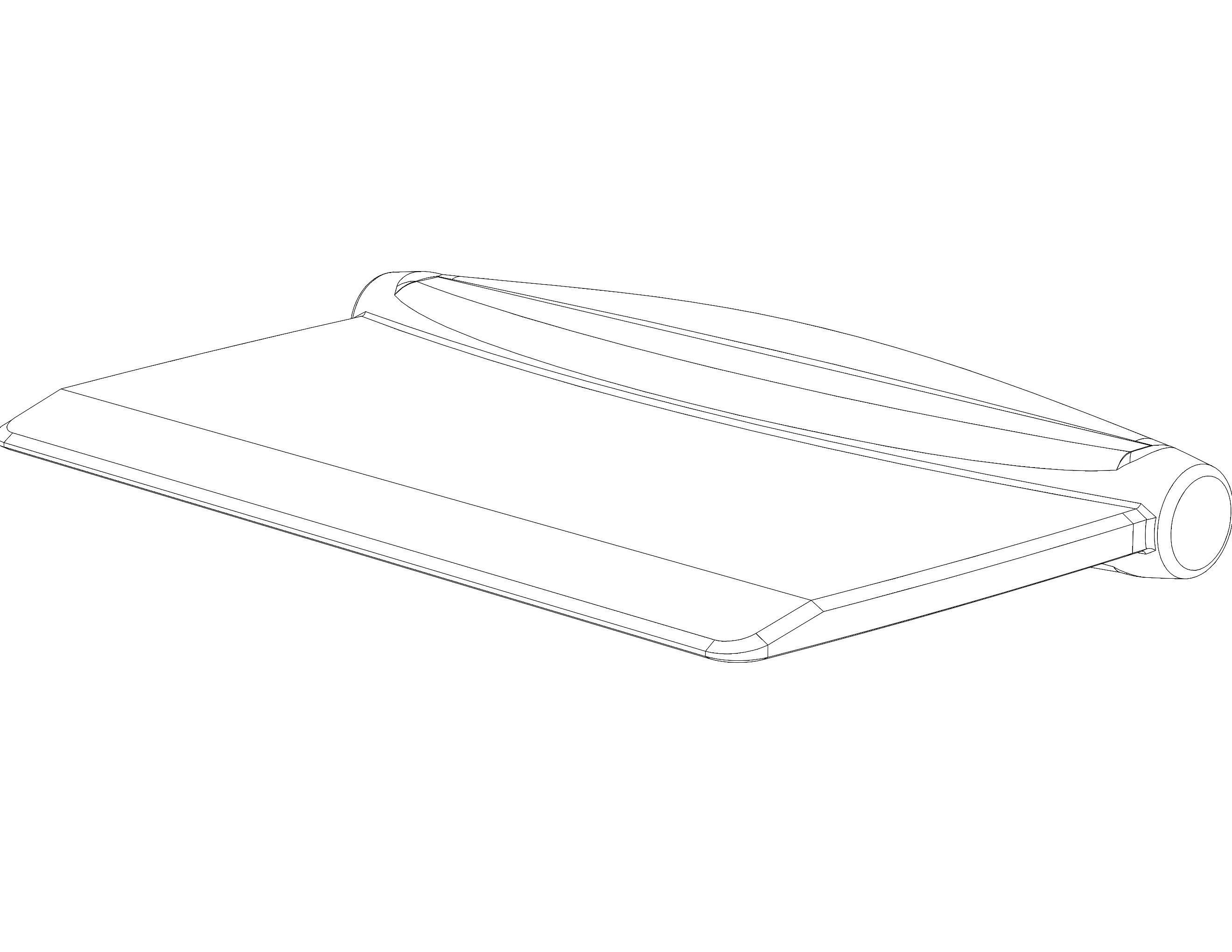 Hard Plastic Bench Scraper 3D print model_2