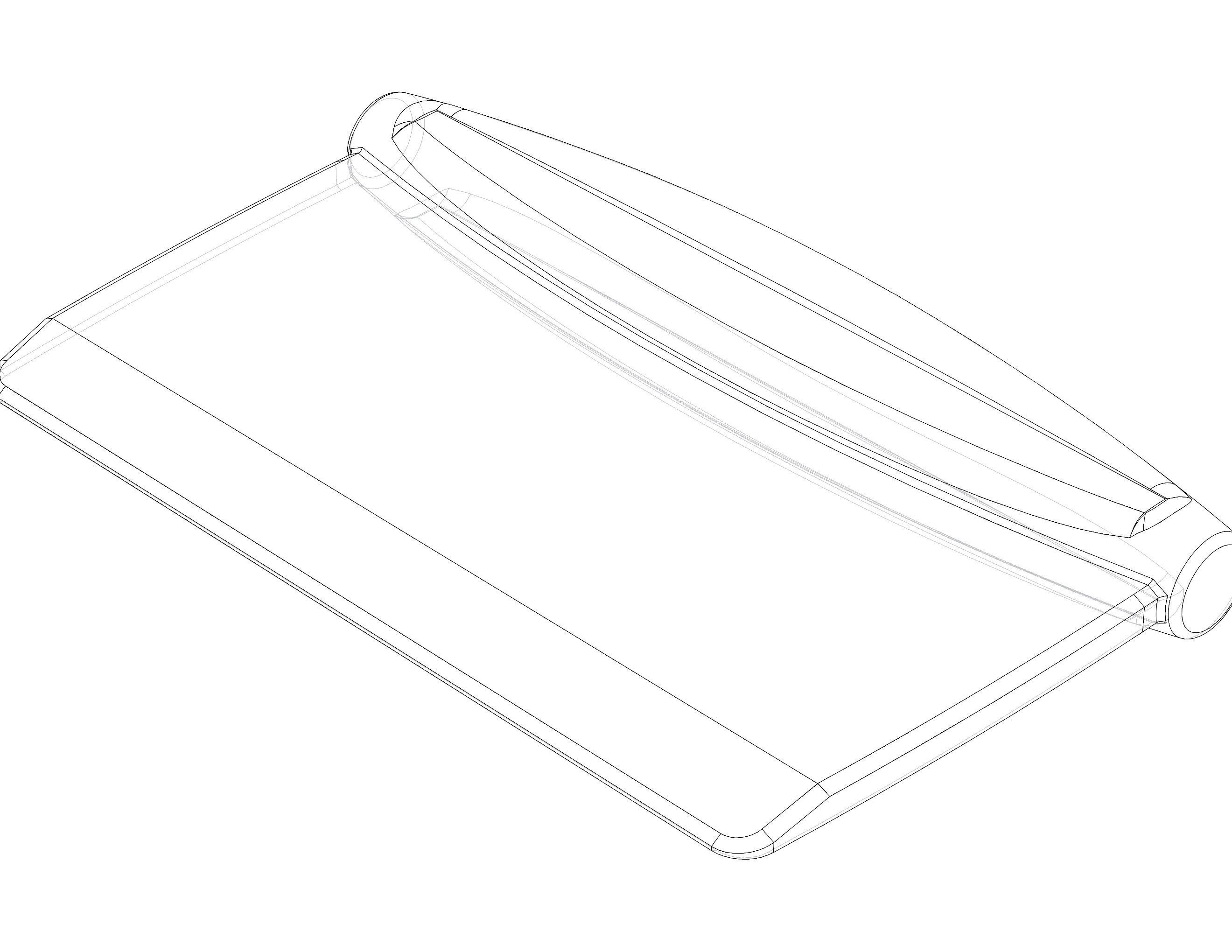 Hard Plastic Bench Scraper 3D print model_7