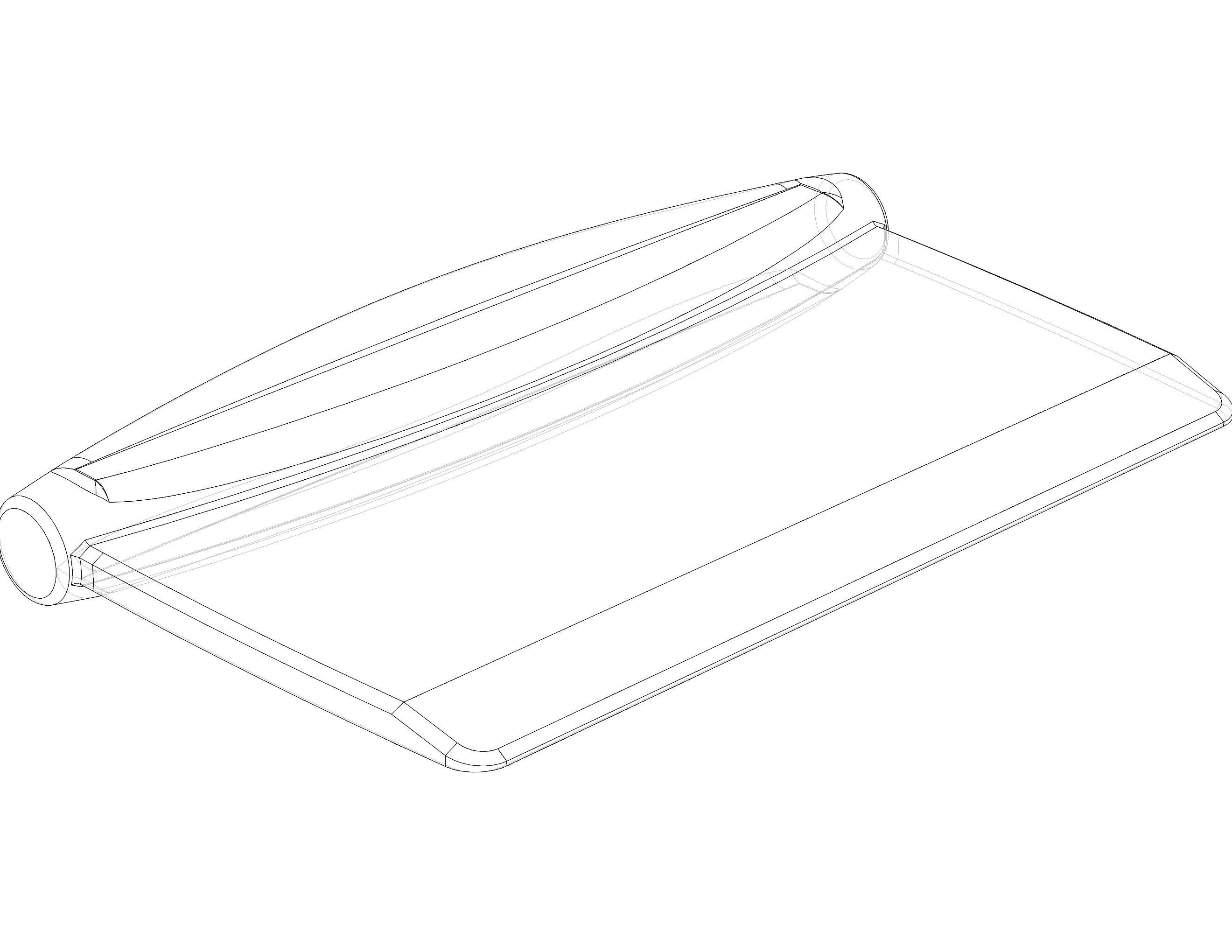 Hard Plastic Bench Scraper 3D print model_27