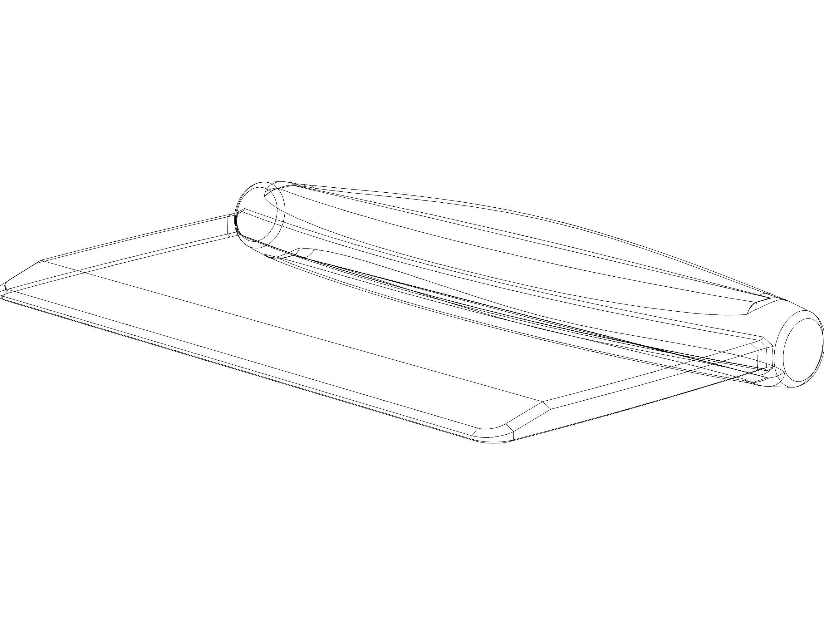 Hard Plastic Bench Scraper 3D print model_4