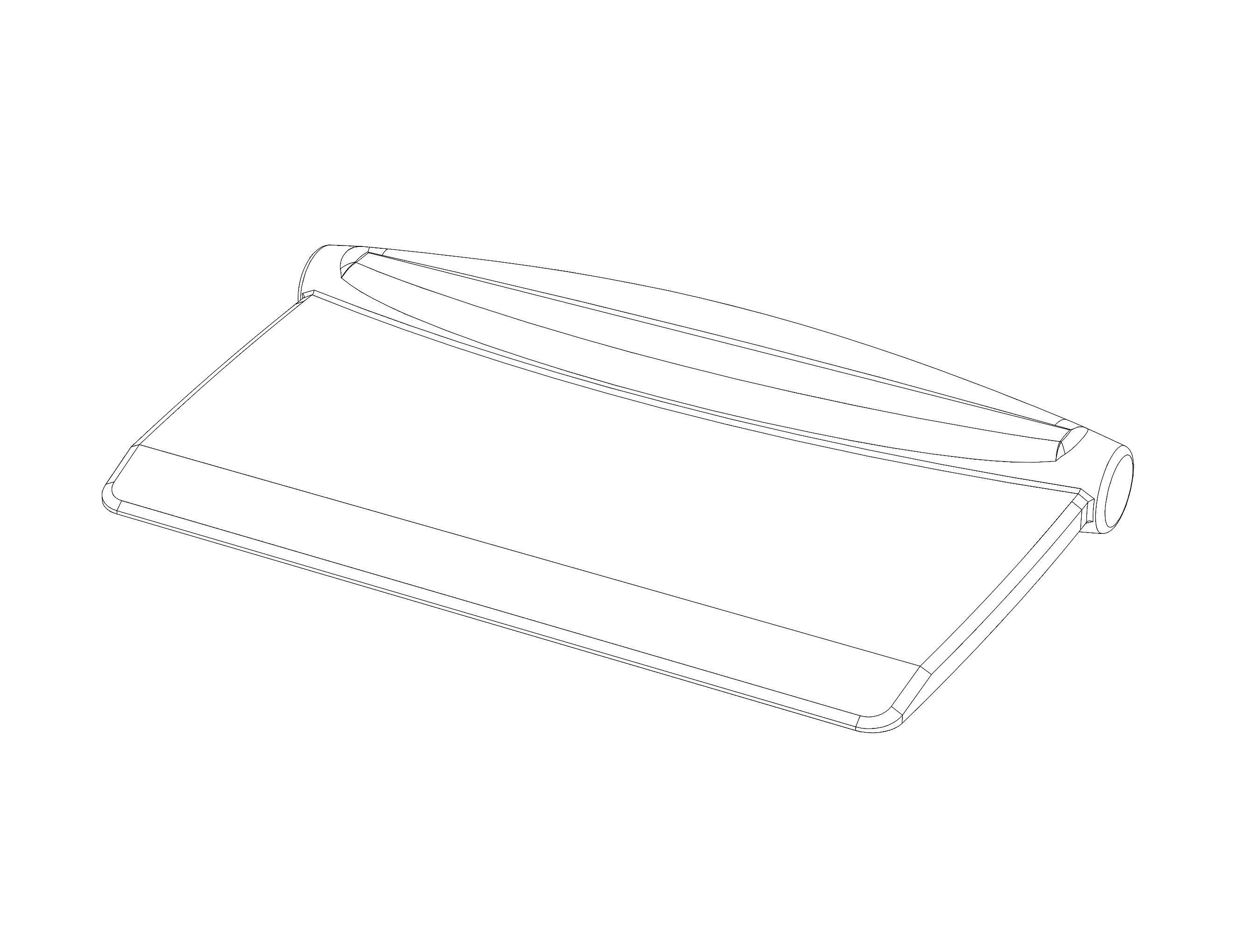 Hard Plastic Bench Scraper 3D print model_10