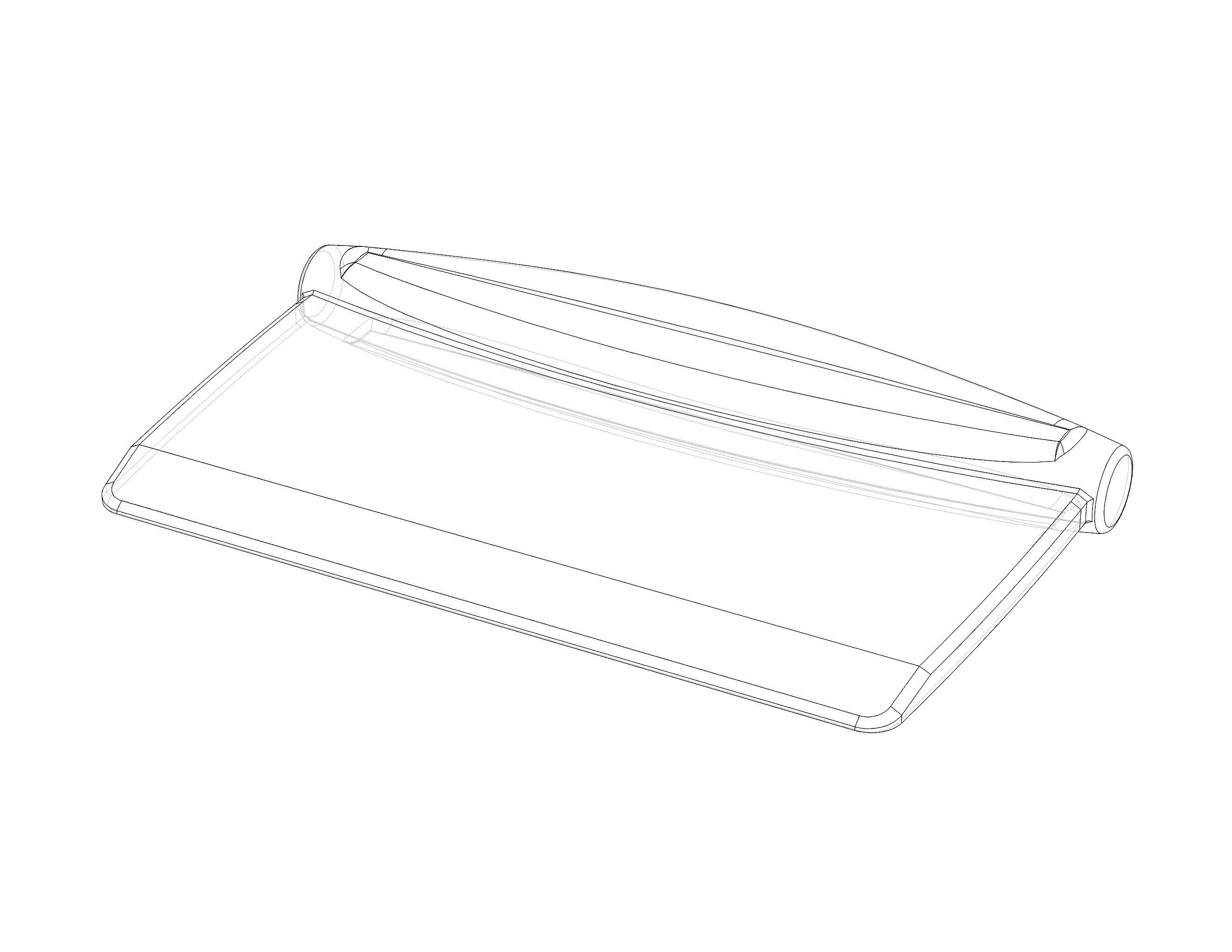 Hard Plastic Bench Scraper 3D print model_11