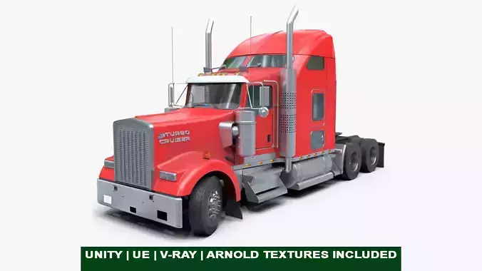 Heavy Truck Chassis 02 Generic All PBR Unity Low-poly 3D model