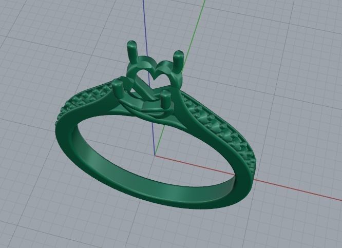Heart ring Model 5309 3D print model_2
