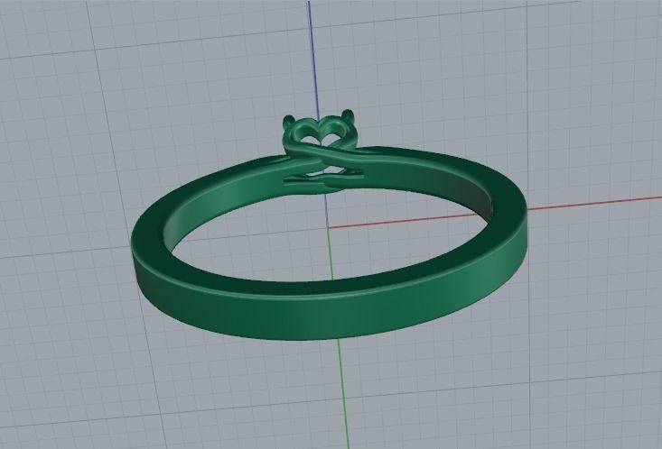 Heart ring Model 5309 3D print model_4