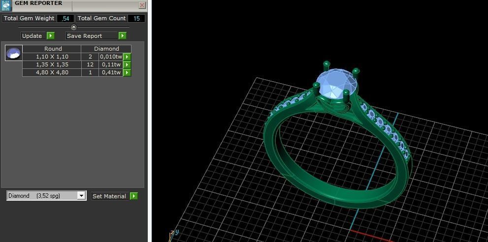Heart ring Model 5309 3D print model_7