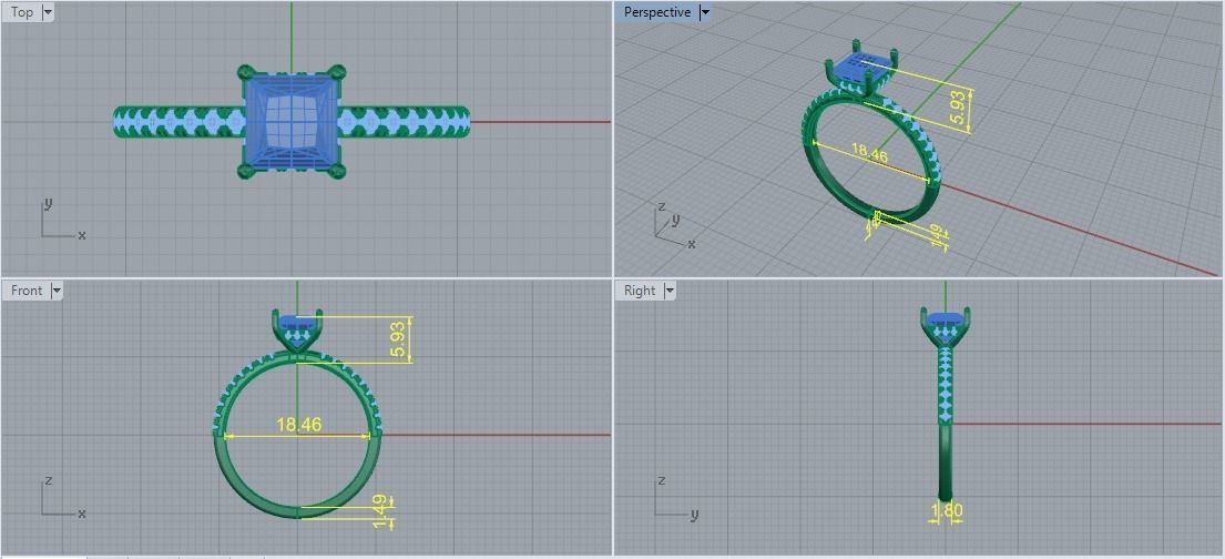 Ring princess Model 5289 3D print model_5
