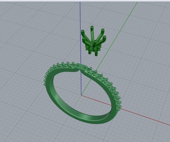 Solitaire ring Model 5287 3D print model_2