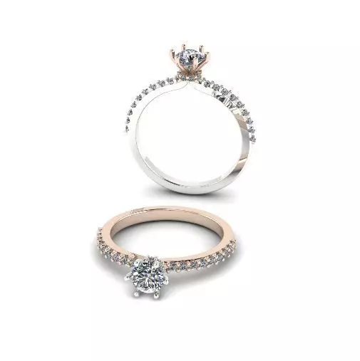 Solitaire ring Model 5287 3D print model_0