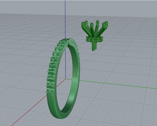 Solitaire ring Model 5287 3D print model_3