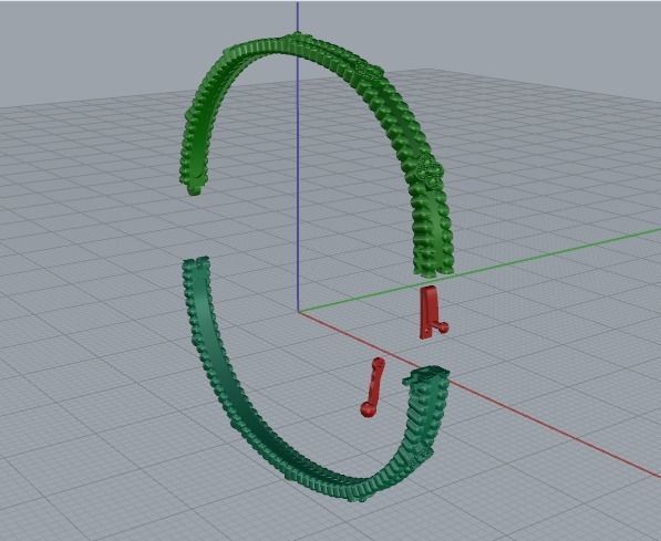 Bracelet arpels Model 5282 3D print model_4