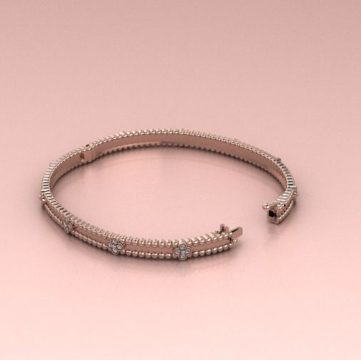 Bracelet arpels Model 5282 3D print model_3