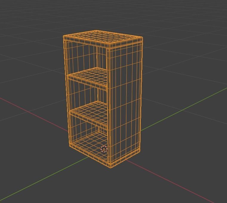 Shelf Low-poly 3D model_2
