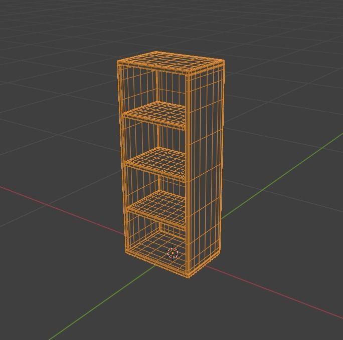 Shelf Low-poly 3D model_2