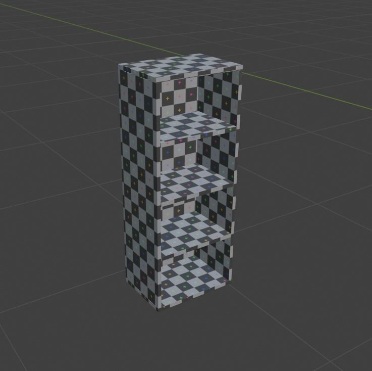 Shelf Low-poly 3D model_4