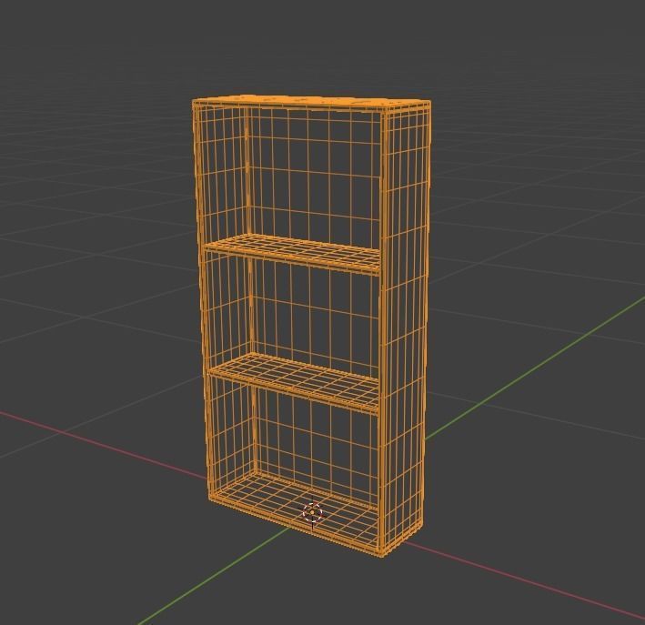 Shelf Low-poly 3D model_2