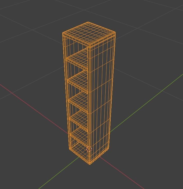 Shelf Low-poly 3D model_2