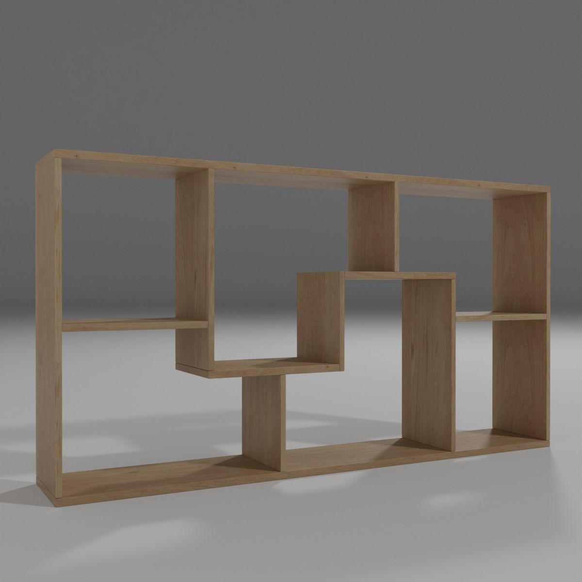 Shelf Low-poly 3D model_1