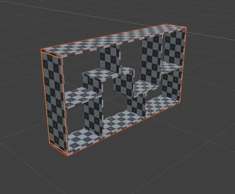 Shelf Low-poly 3D model_4