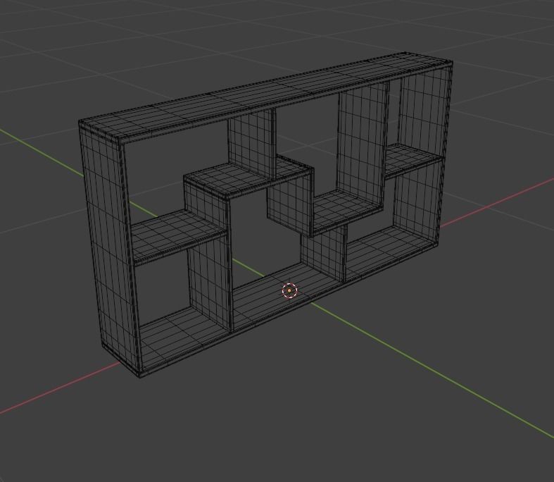 Shelf Low-poly 3D model_3