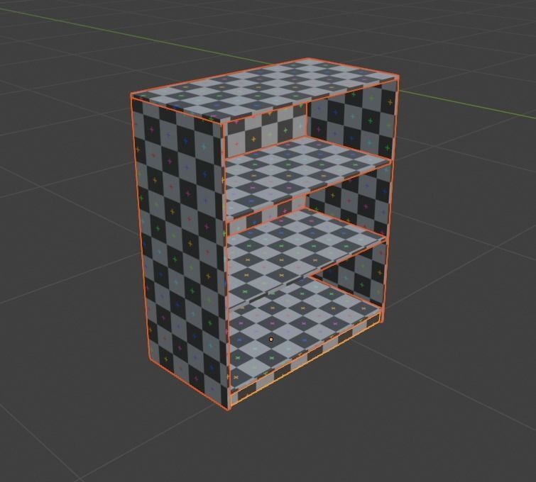 Shelf Low-poly 3D model_4