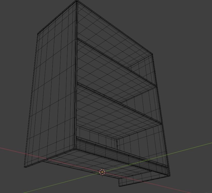 Shelf Low-poly 3D model_3