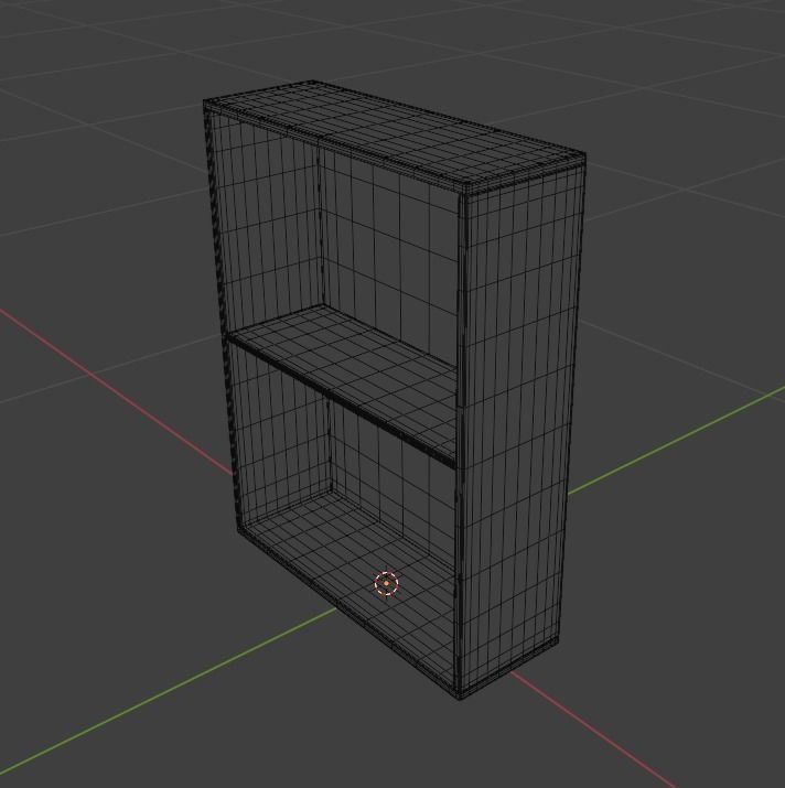 Shelf Low-poly 3D model_2