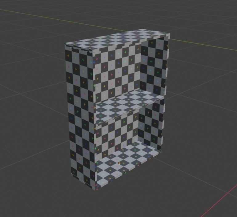 Shelf Low-poly 3D model_4