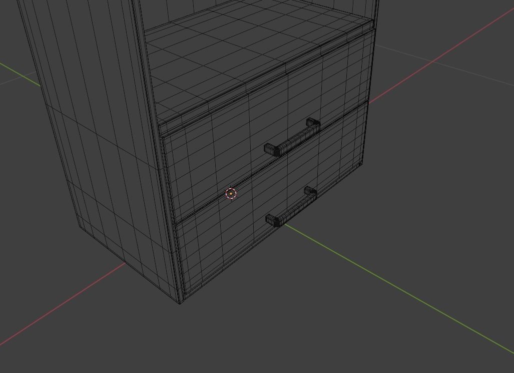 Shelf Low-poly 3D model_4
